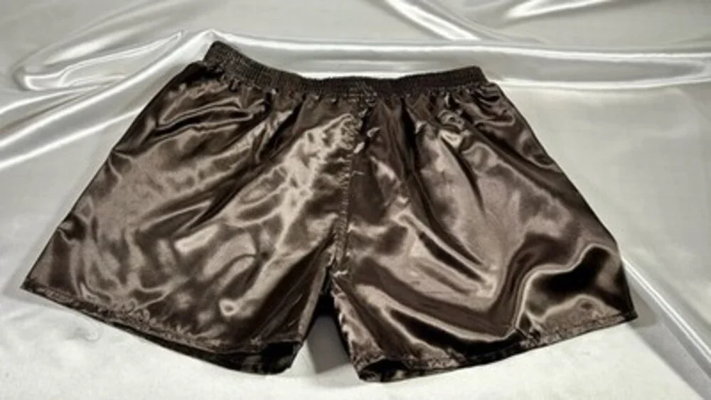 Jupiter Secret Satin Boxers SEXY SHINY COLOR MOCHA, NEW SIZE XXL MENS